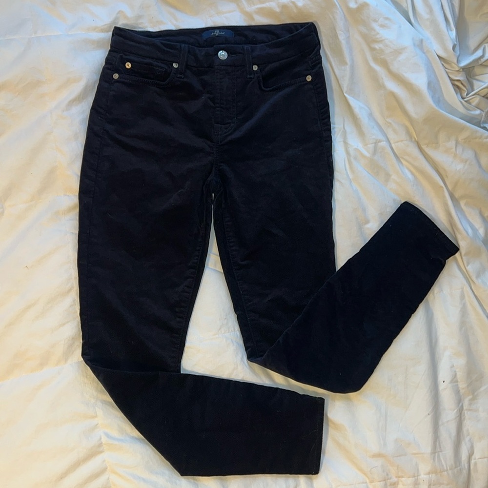 Dark Blue corduroy 7 Skinny Jeans NWOT